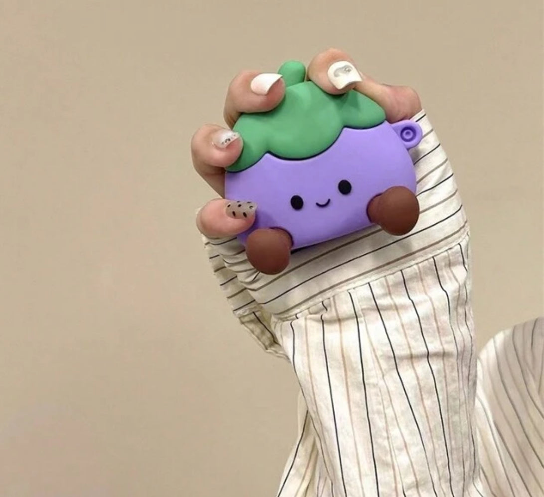 Eggplant Earphones AirPods Case | JA.VA.NAH
