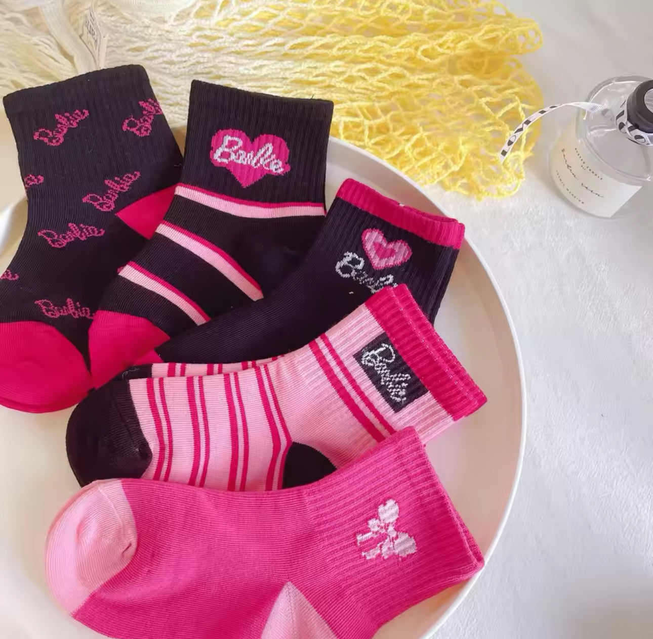 5 Pairs Pink love Kids Socks for Baby/Toddler | JA.VA.NAH