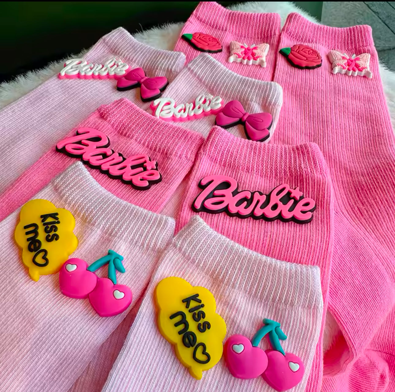 4PCS Girls/ Moms Trendy Socks | JA.VA.NAH