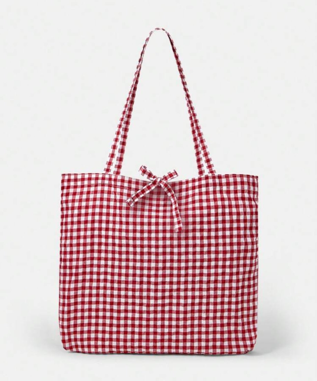 Red Tote Plaid Bags | JA.VA.NAH
