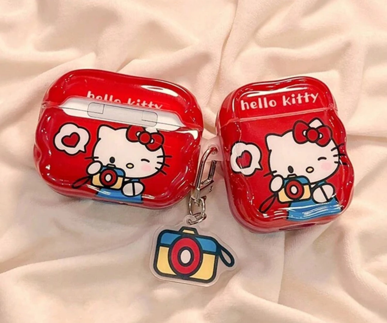 Red Fashionnable Airpods Case | JA.VA.NAH