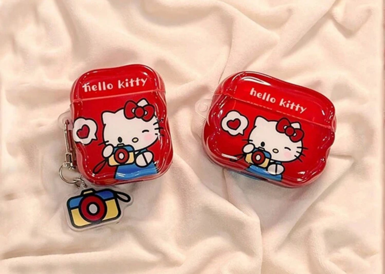 Red Fashionnable Airpods Case | JA.VA.NAH