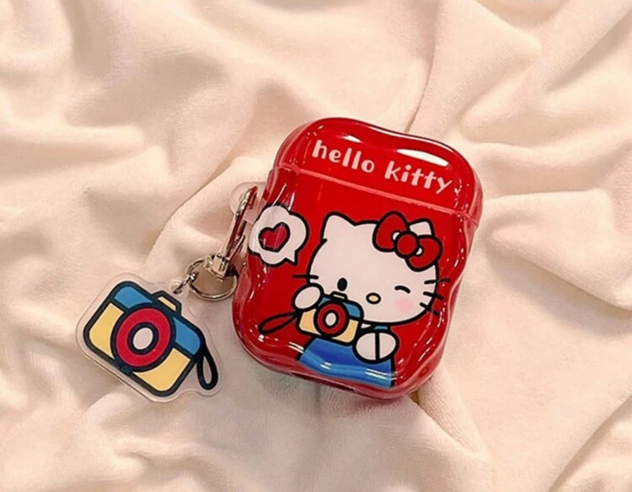 Red Fashionnable Airpods Case | JA.VA.NAH