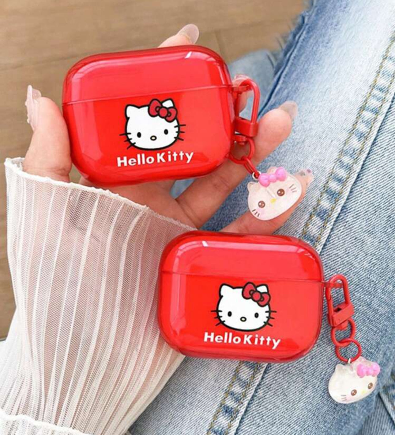 Red Fashionnable Airpods Case | JA.VA.NAH