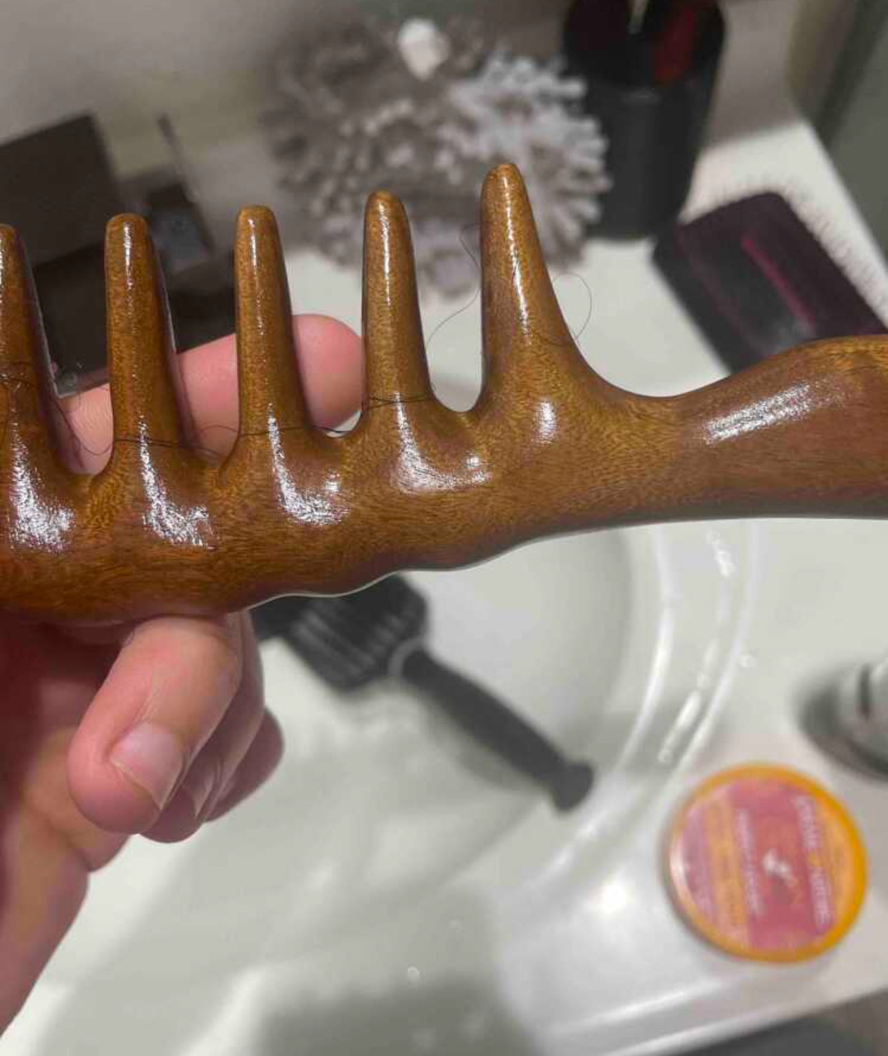 1 Wooden Sided-Toothed Comb | JA.VA.NAH