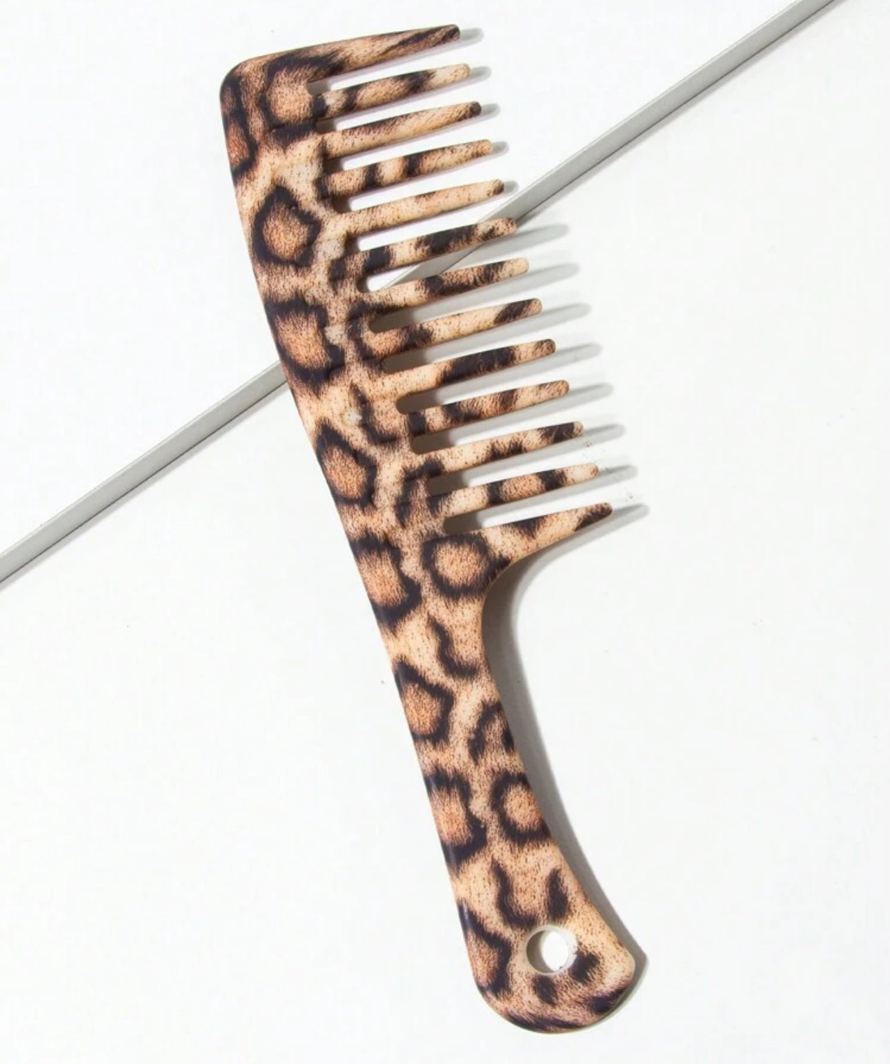 1Pc Marble Leopard Tooth Comb | JA.VA.NAH