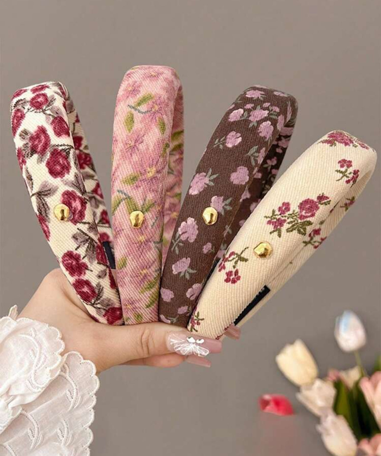1pc Thick Floral Elegant Headband | JA.VA.NAH