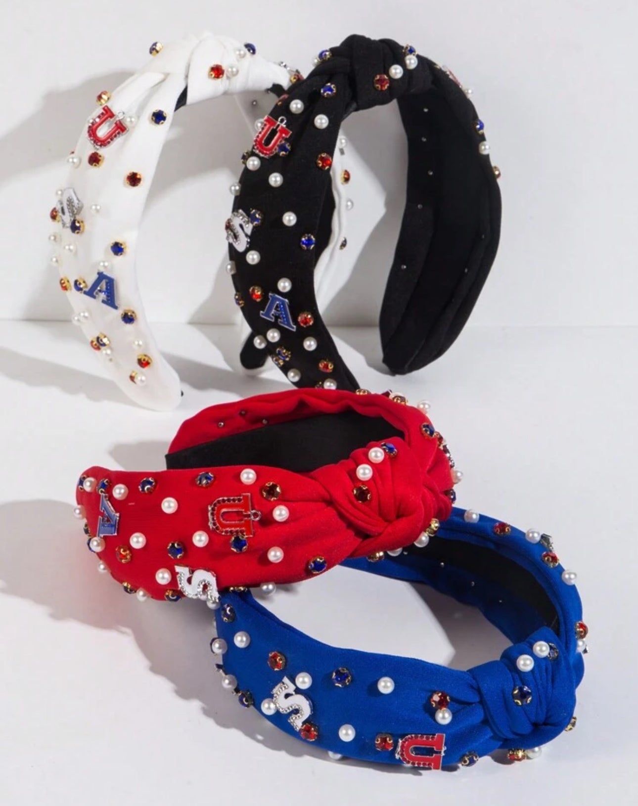1pc Flag Headed Pearl Headband | JA.VA.NAH