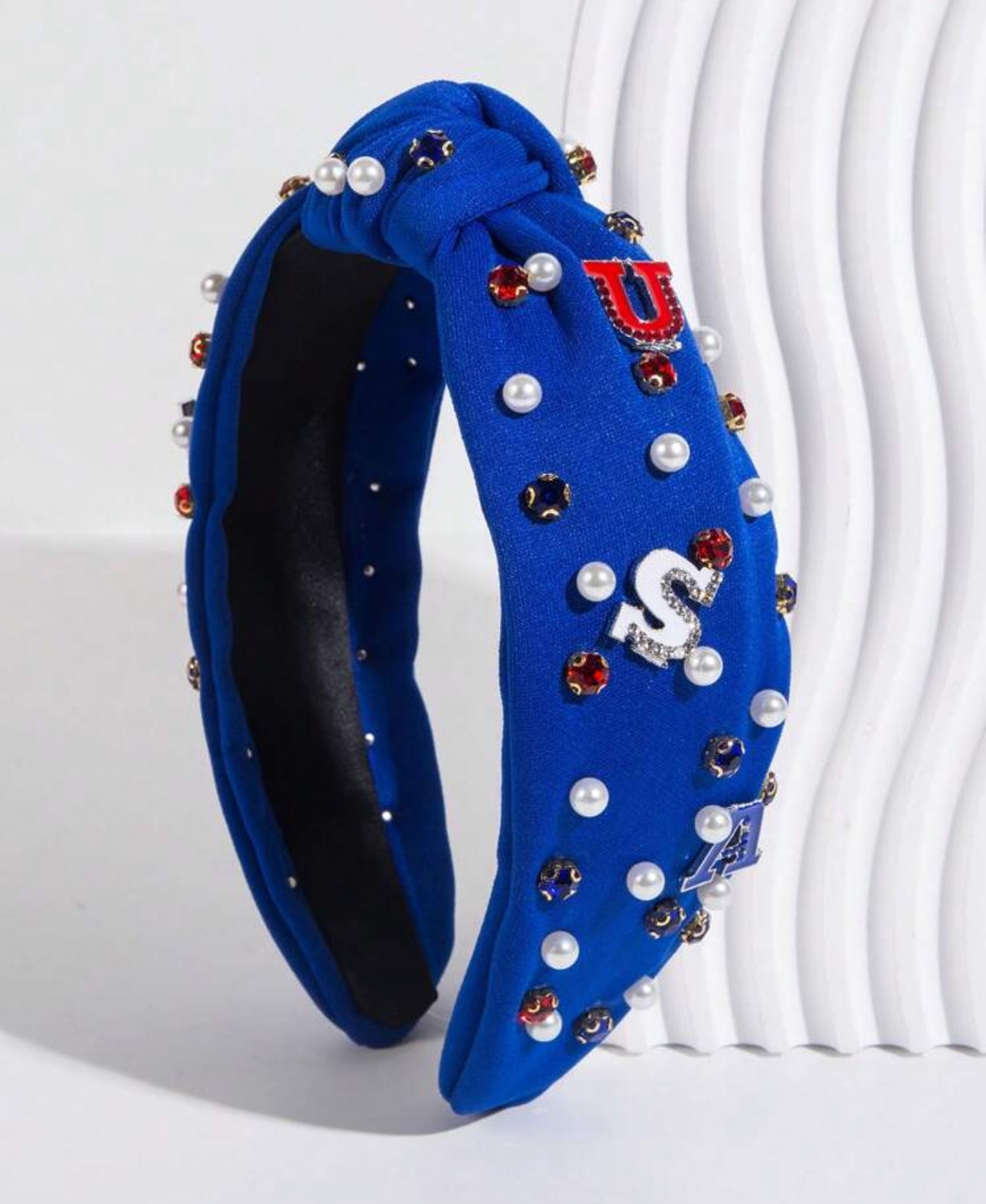 1pc Flag Headed Pearl Headband | JA.VA.NAH
