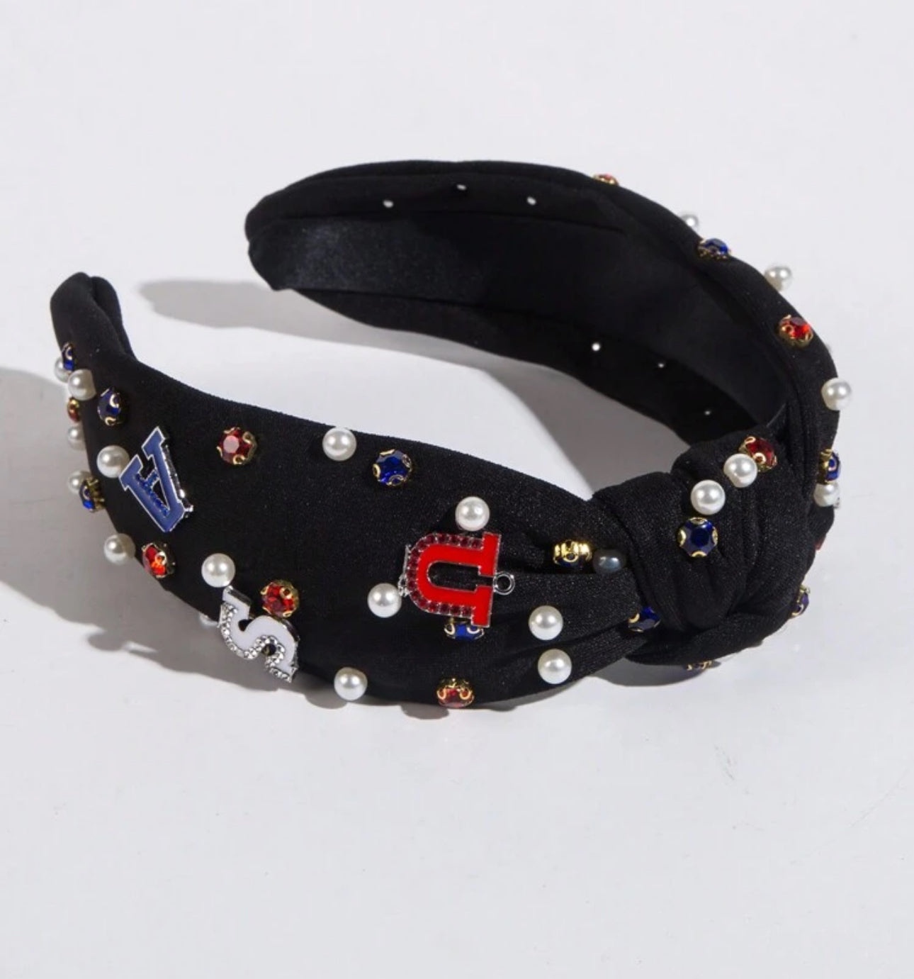 1pc Flag Headed Pearl Headband | JA.VA.NAH
