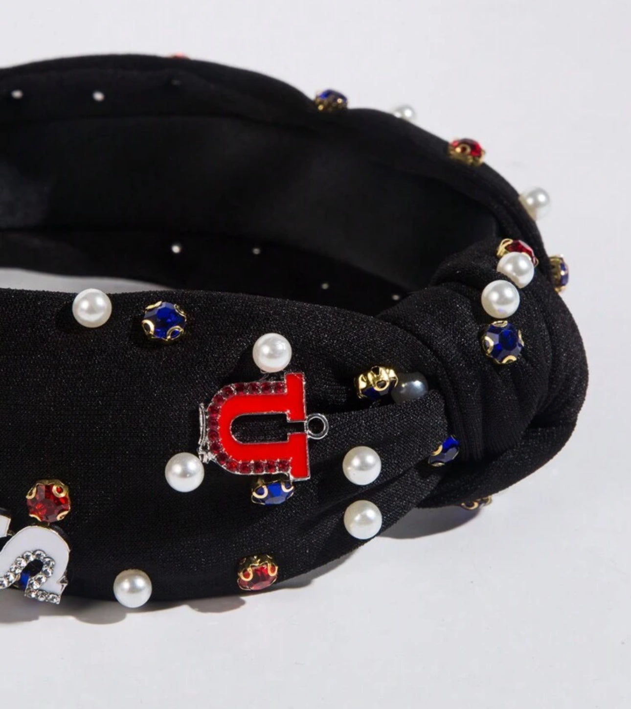 1pc Flag Headed Pearl Headband | JA.VA.NAH