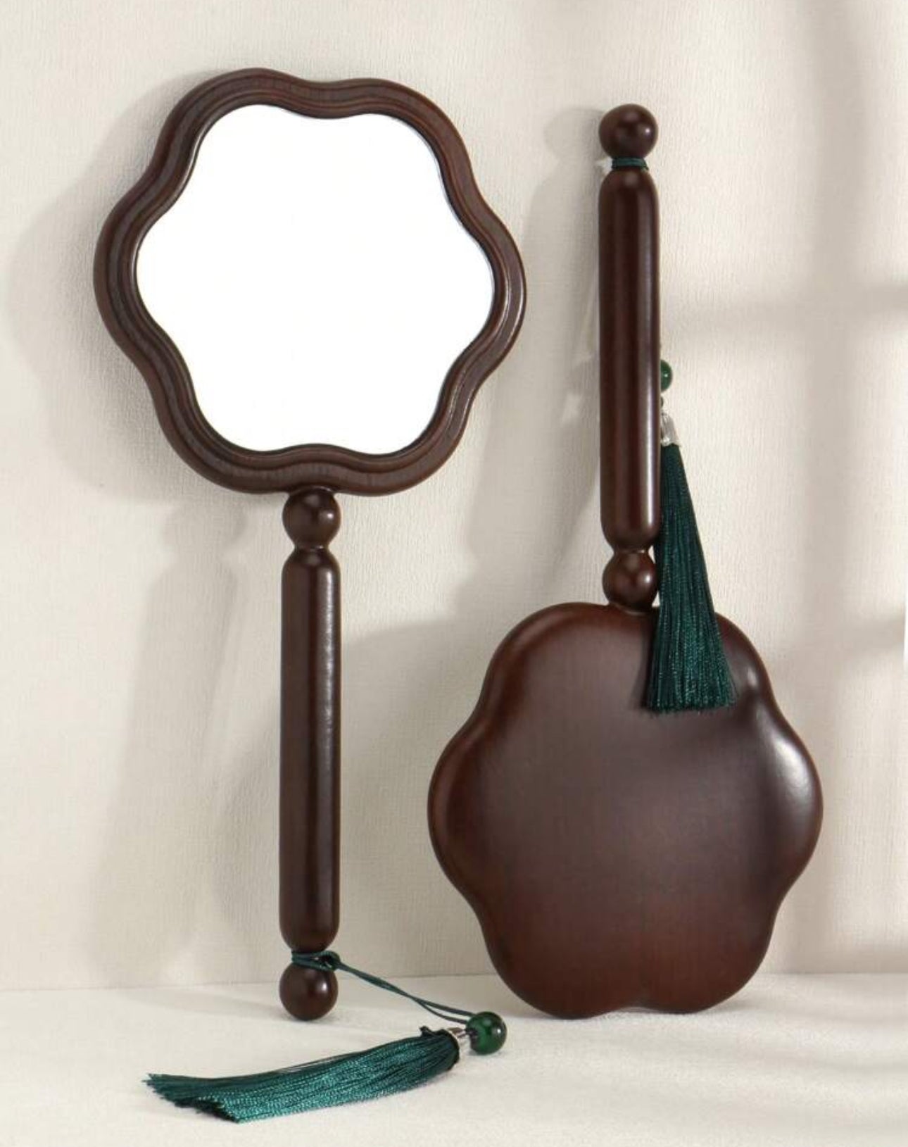Wooden Framed Vintage Polygon Mirror | JA.VA.NAH