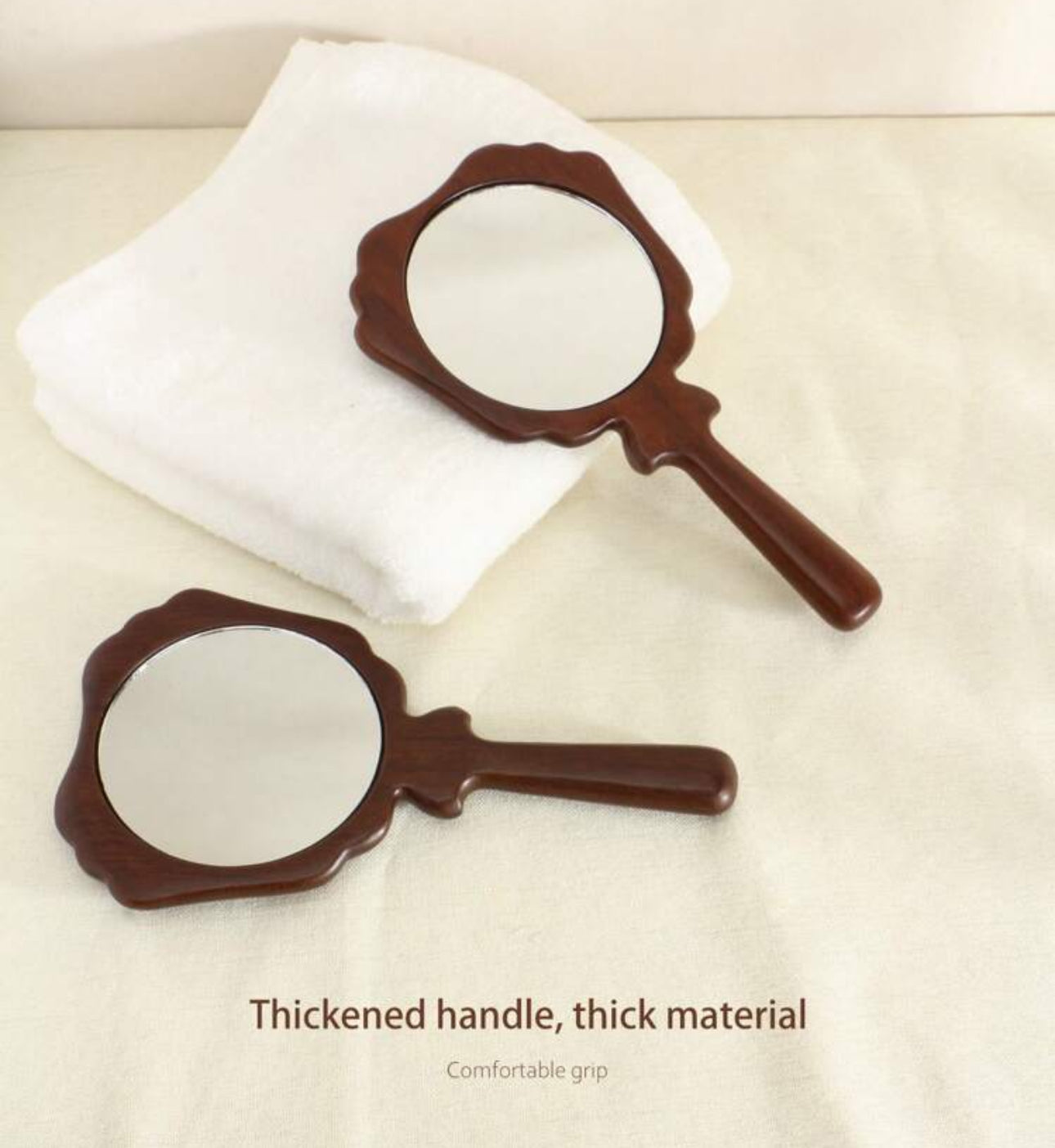 1Pc Wooden Makeup Mirror | JA.VA.NAH
