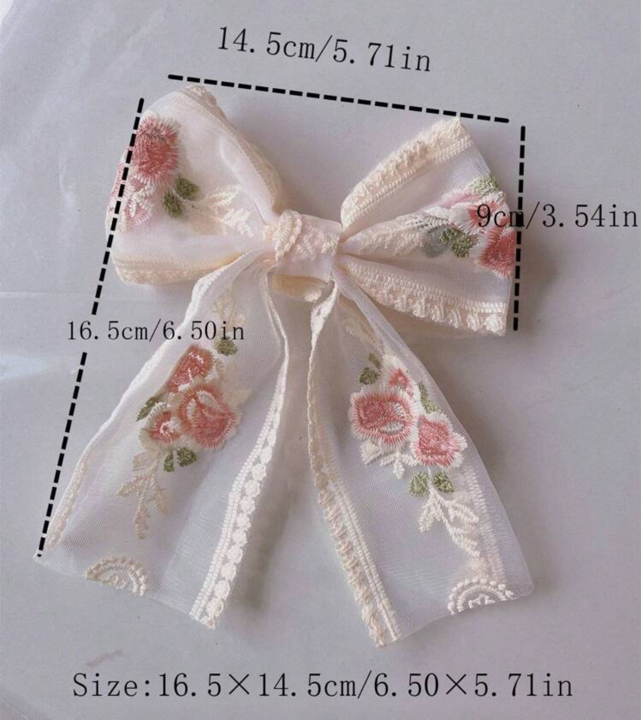 1Pc Lace Rose Flower Bow Hair Clip | JA.VA.NAH