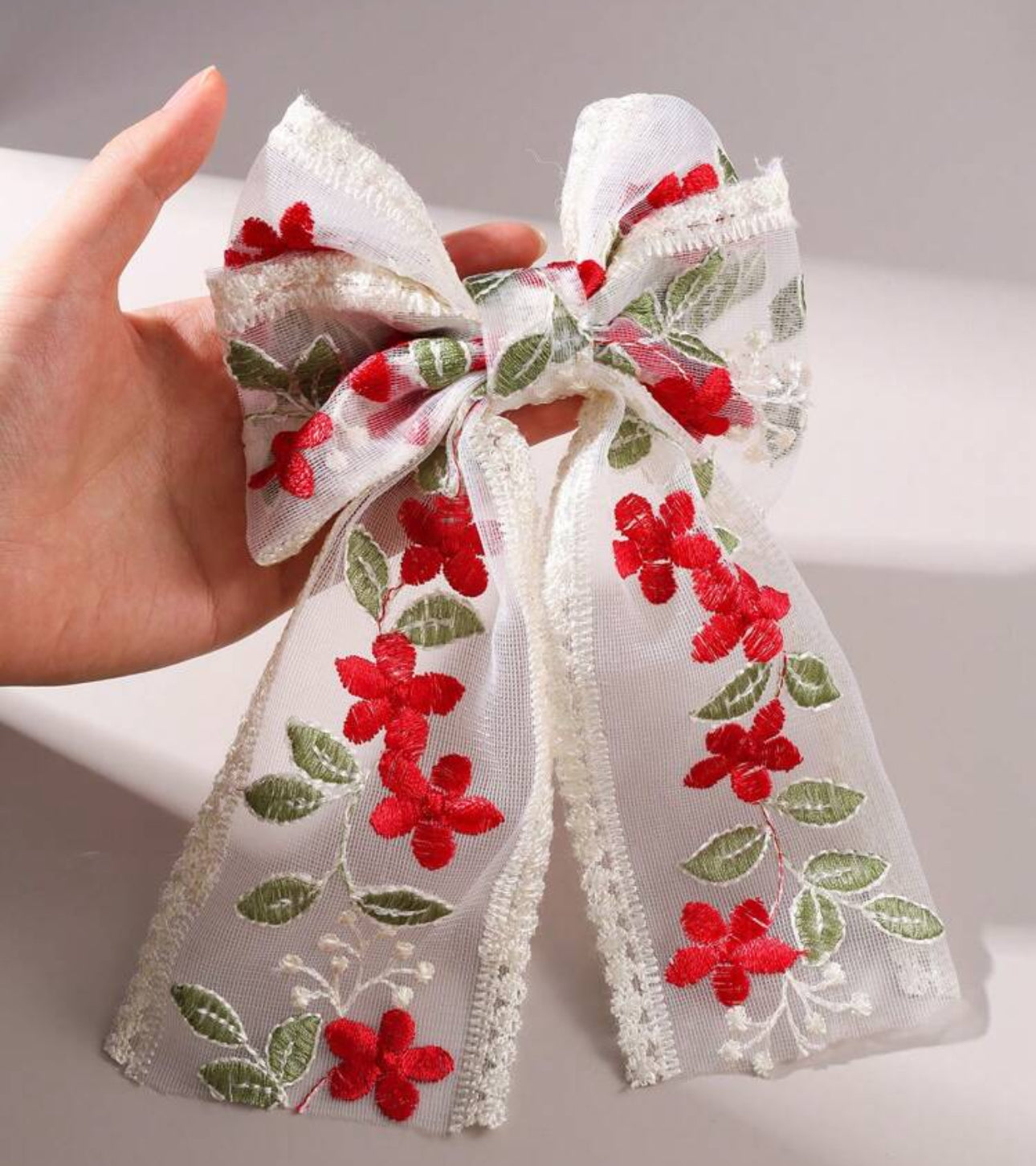 1Pc Lace Rose Flower Bow Hair Clip | JA.VA.NAH