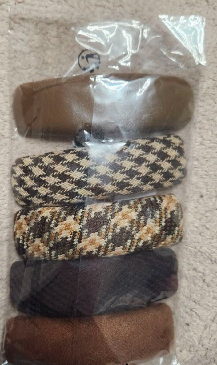 5Pcs/Sets Leather Hair Clips | JA.VA.NAH