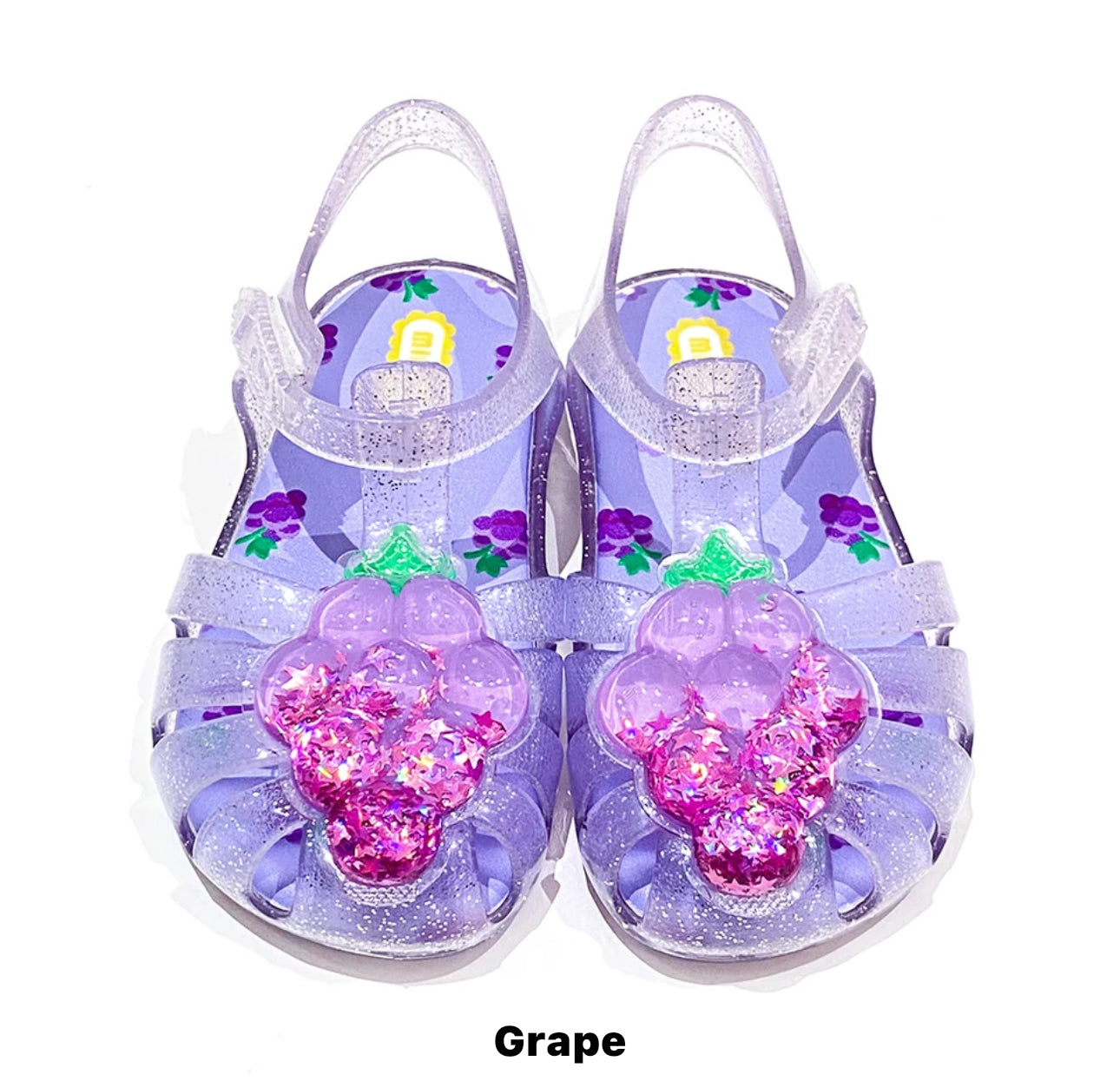 Fruit Jelly shoes for toddler girls with comfortable loop soft bottom