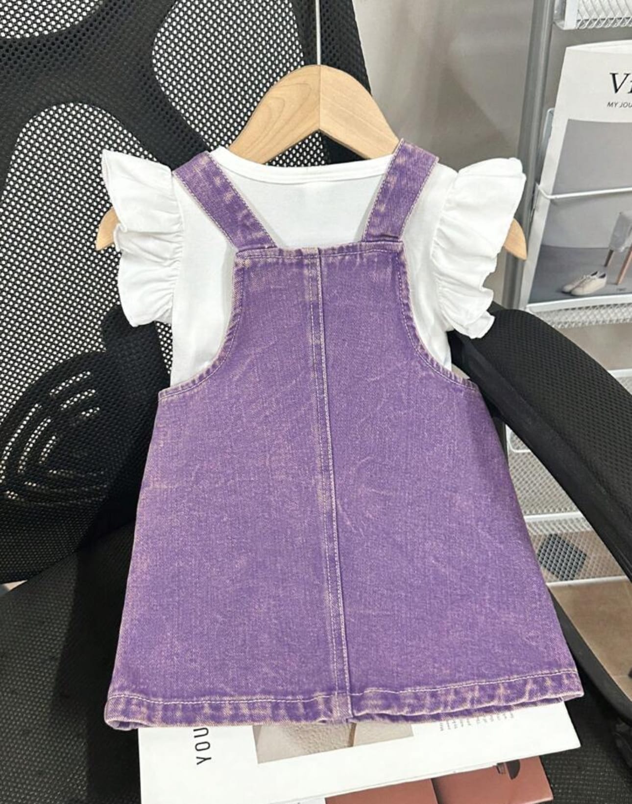 Ava Simpi Denim Overalls 2 Pcs Dress