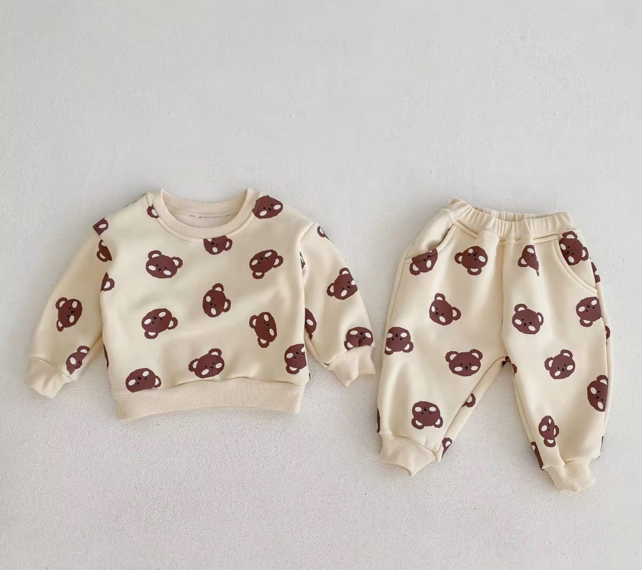 Girls 2Pcs Sweatsuit Bear