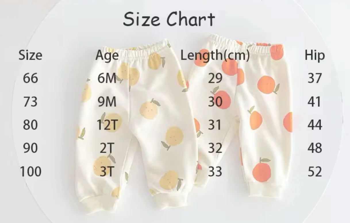 2pcs fruit print Cotton sets for girls