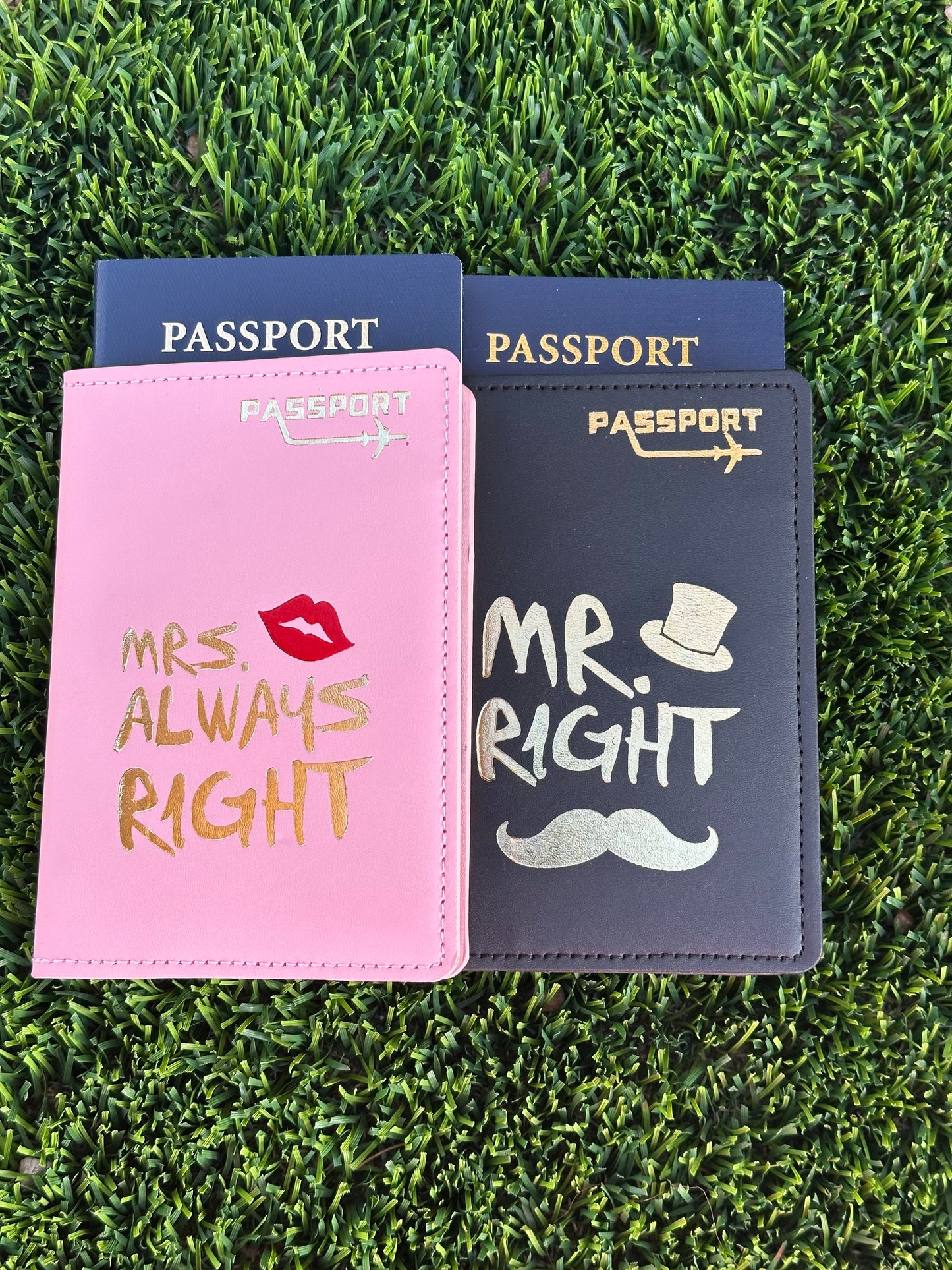 Wife and Husband Passport Cover