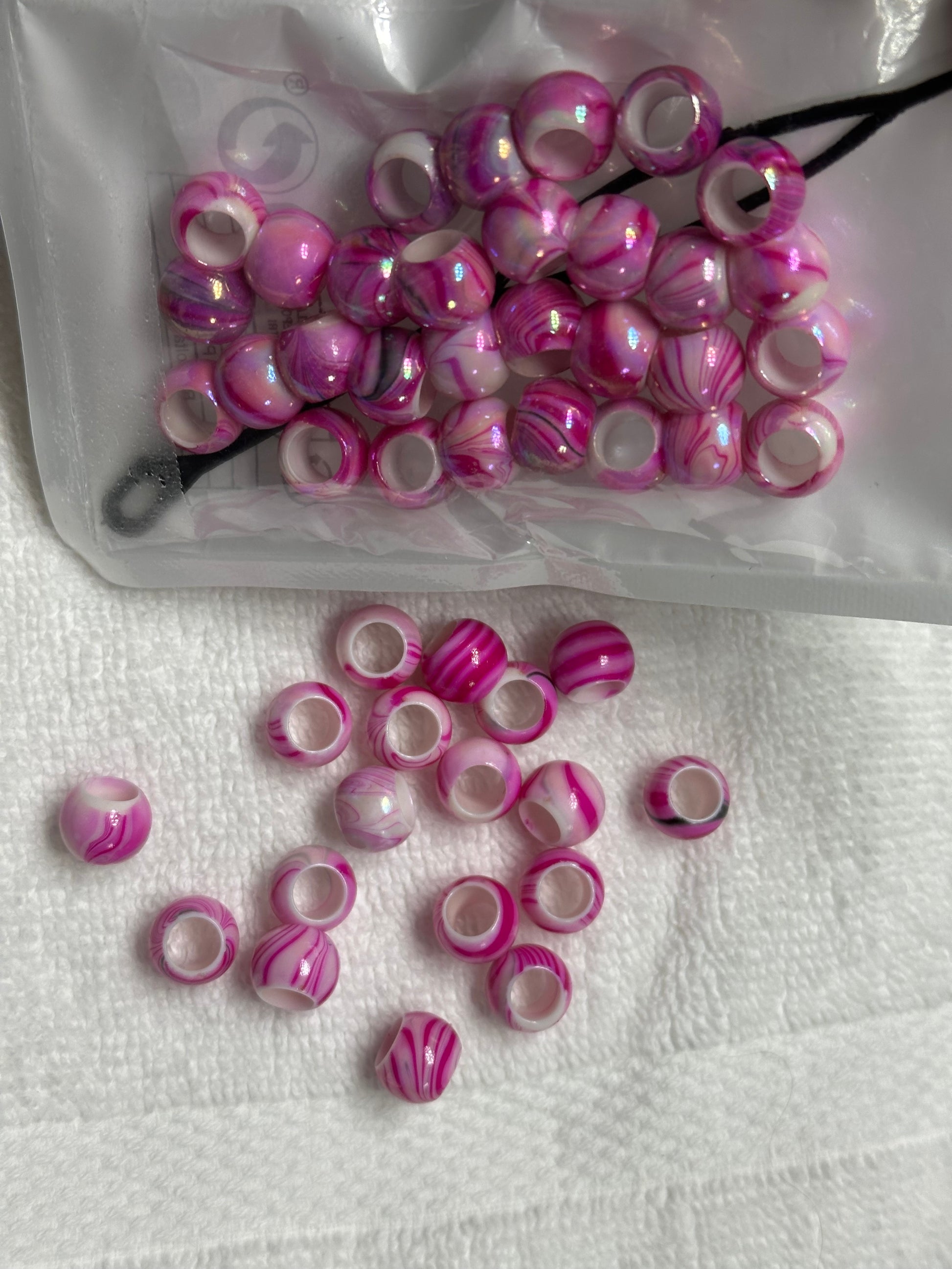 30PCS Striped Beads Hair Jewelry | JA.VA.NAH