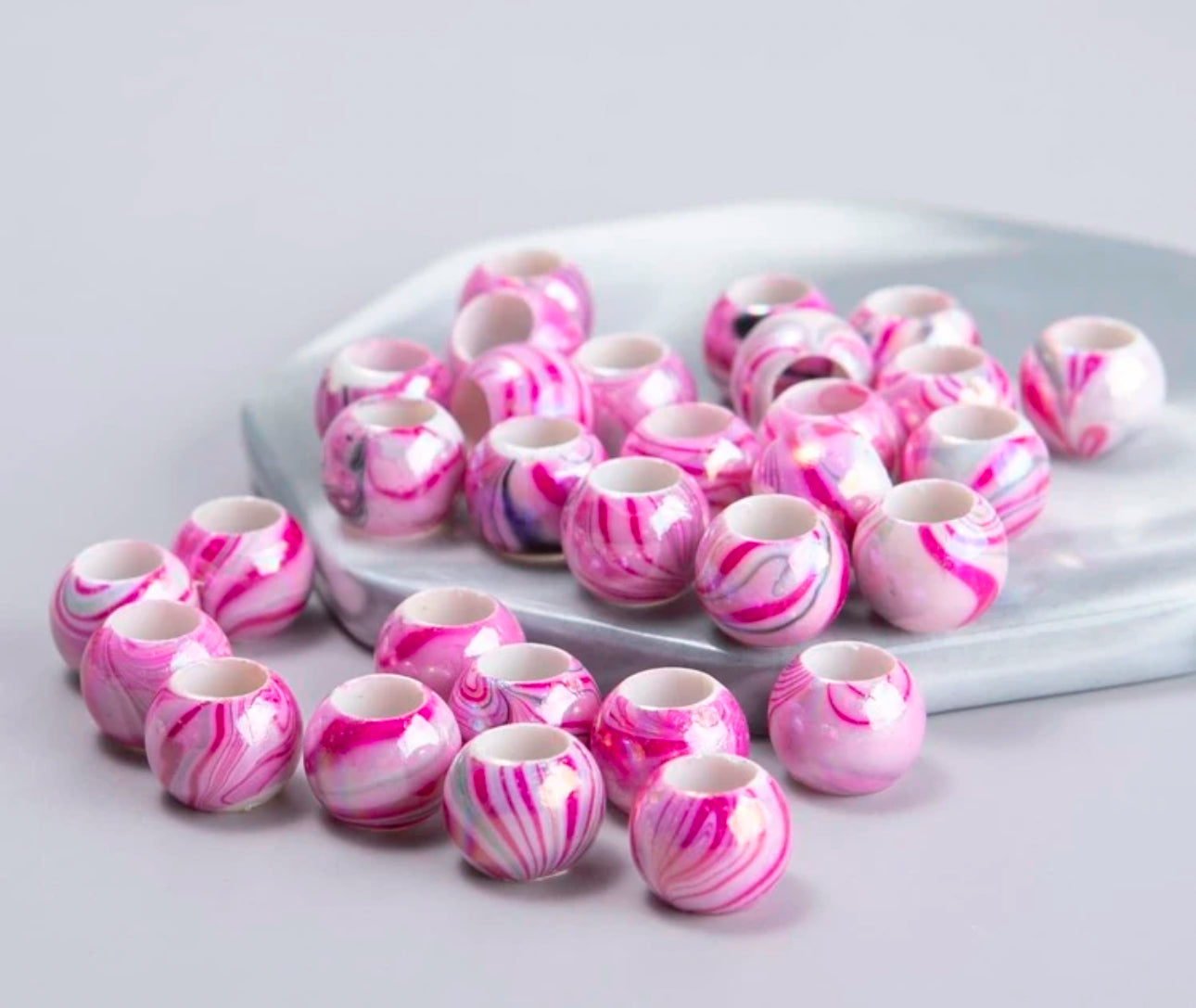 30PCS Striped Beads Hair Jewelry | JA.VA.NAH