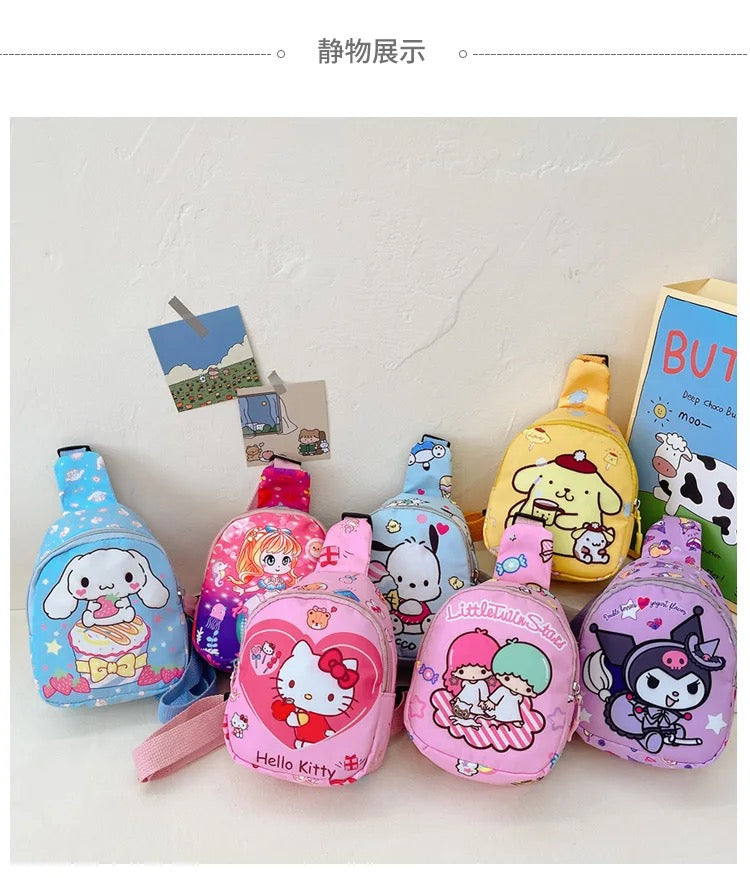 Sanrio Simple Casual Children's Crossbody/Chest Bag for girls