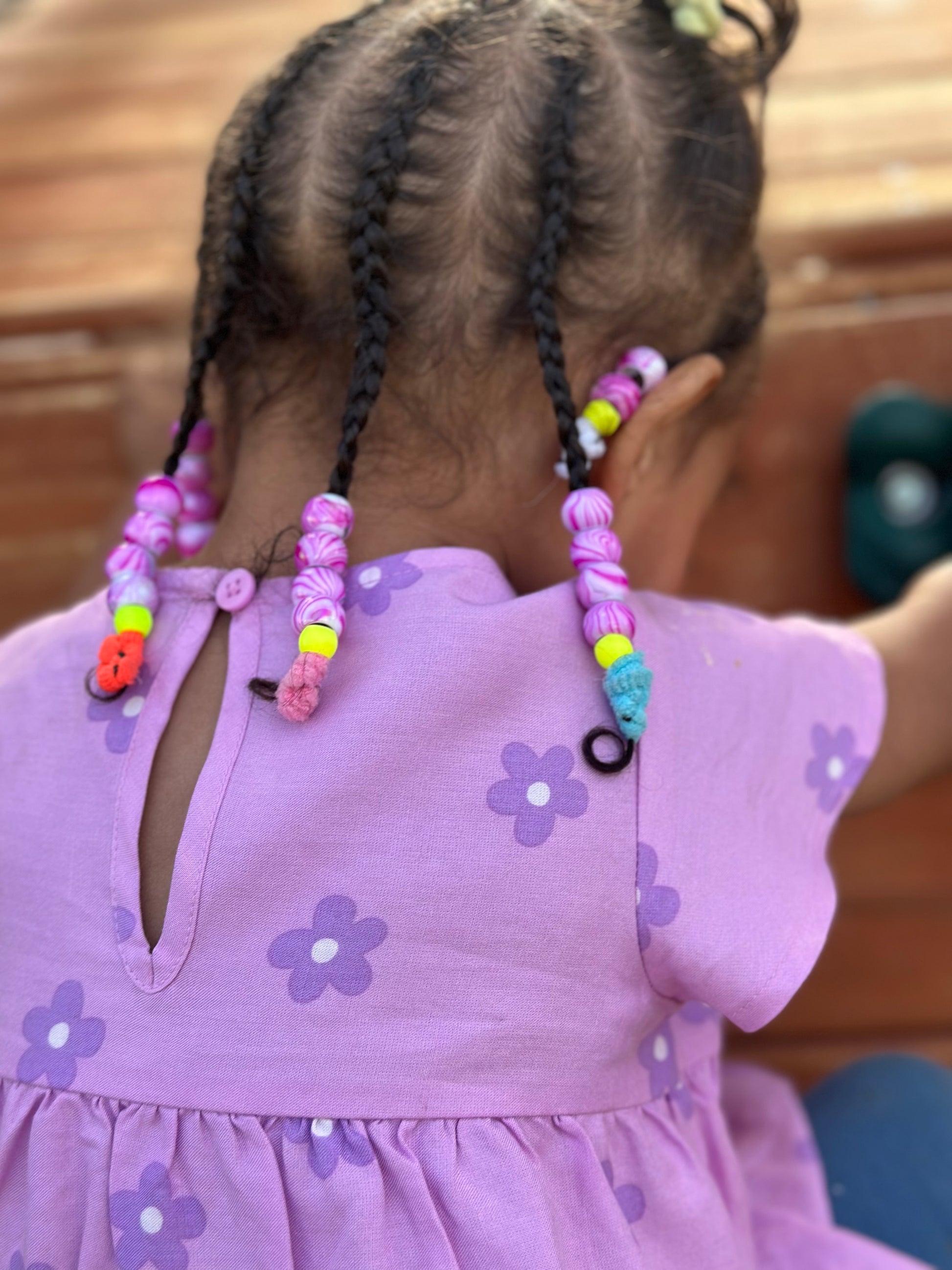 30PCS Striped Beads Hair Jewelry | JA.VA.NAH