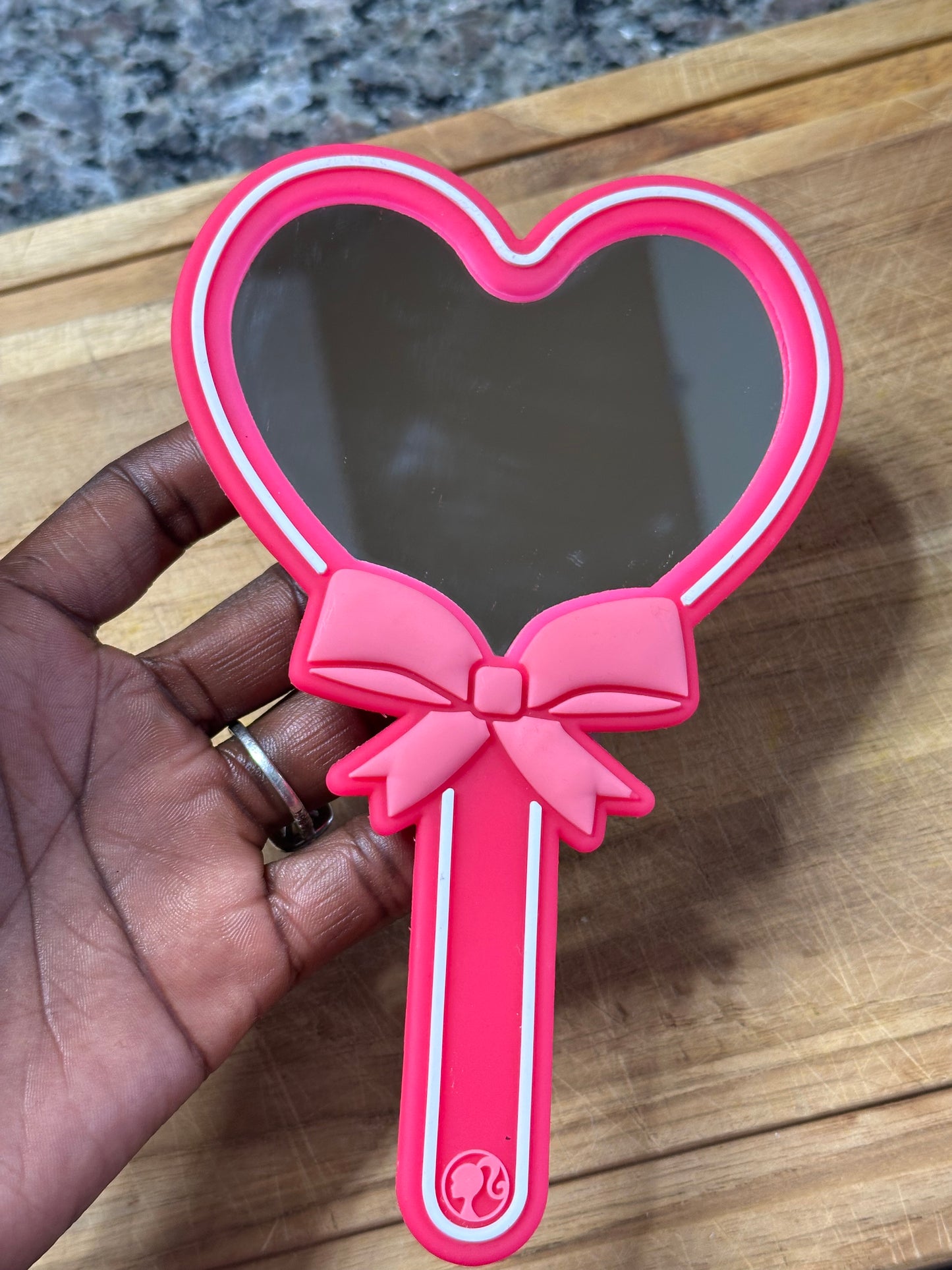 1Pc Pink Heart Mirror