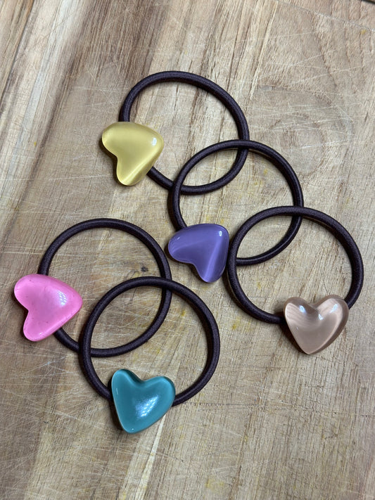 5PCS Heart Hair Ties