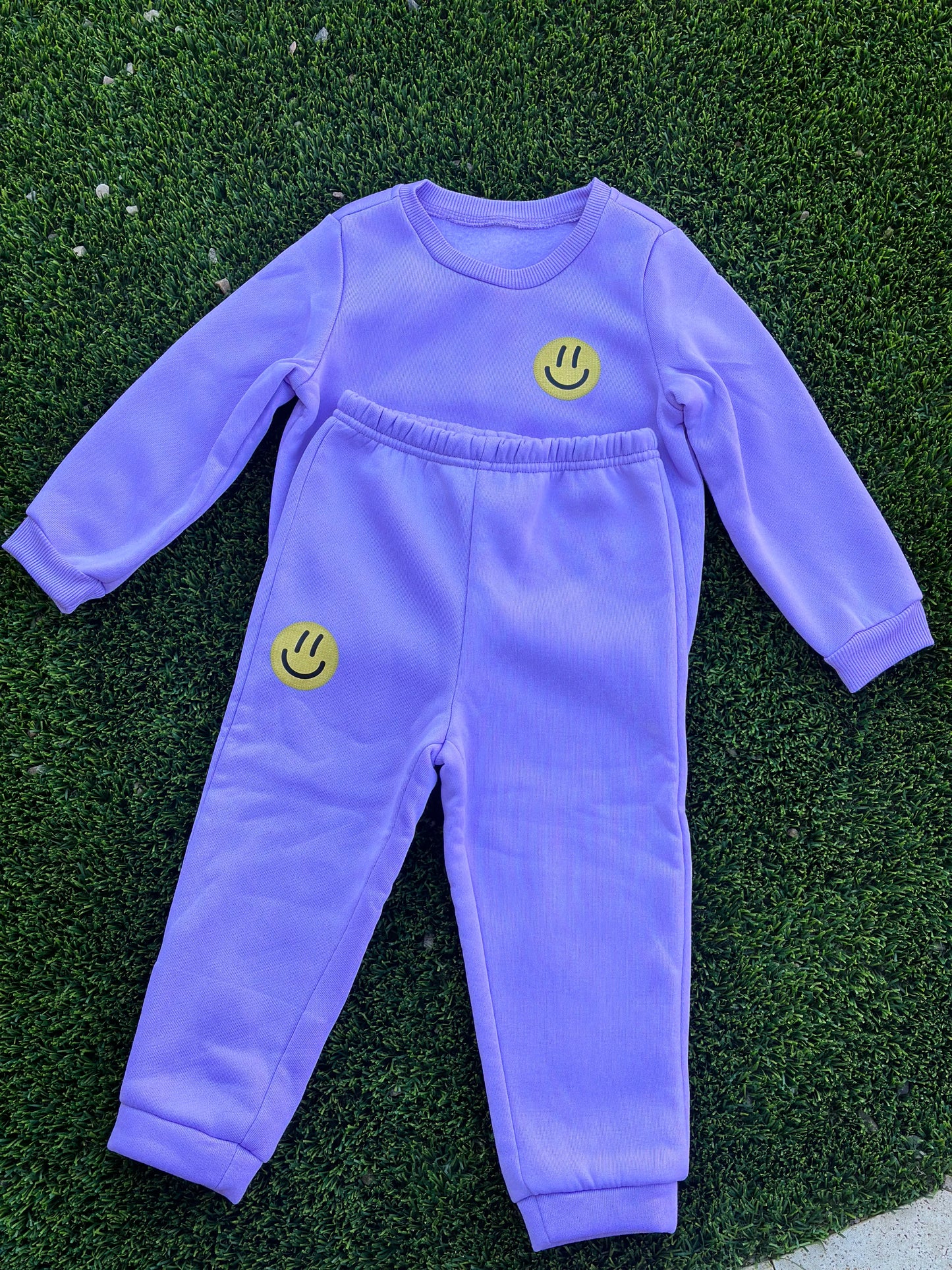 2Pcs Smiley sweatshirt/ Pants