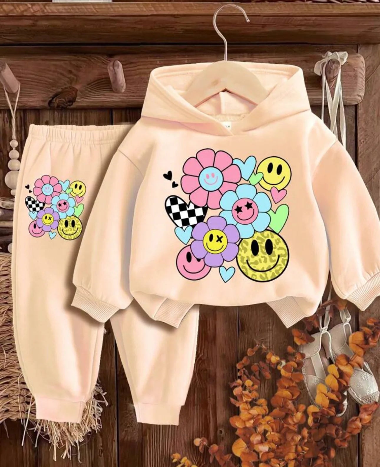 Casual 2Pcs Fleece sweatshirt/Pants