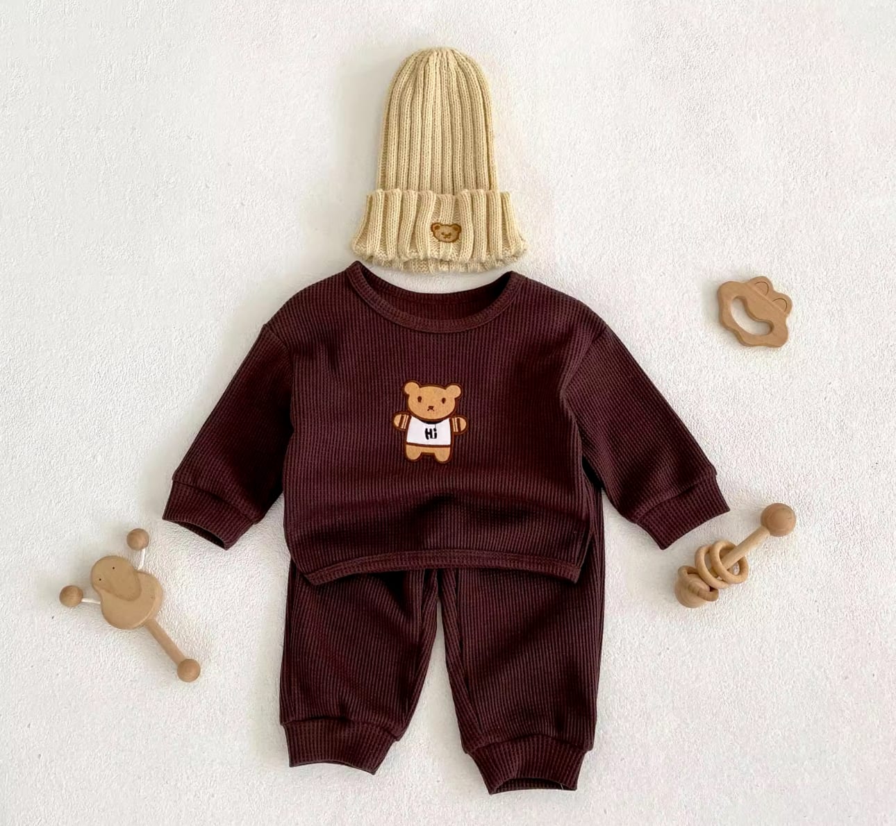 Cotton Bear long sleeve Sets