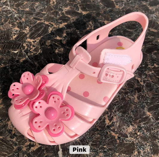 Flowers Jelly Sandals for toddler girls Non-slip