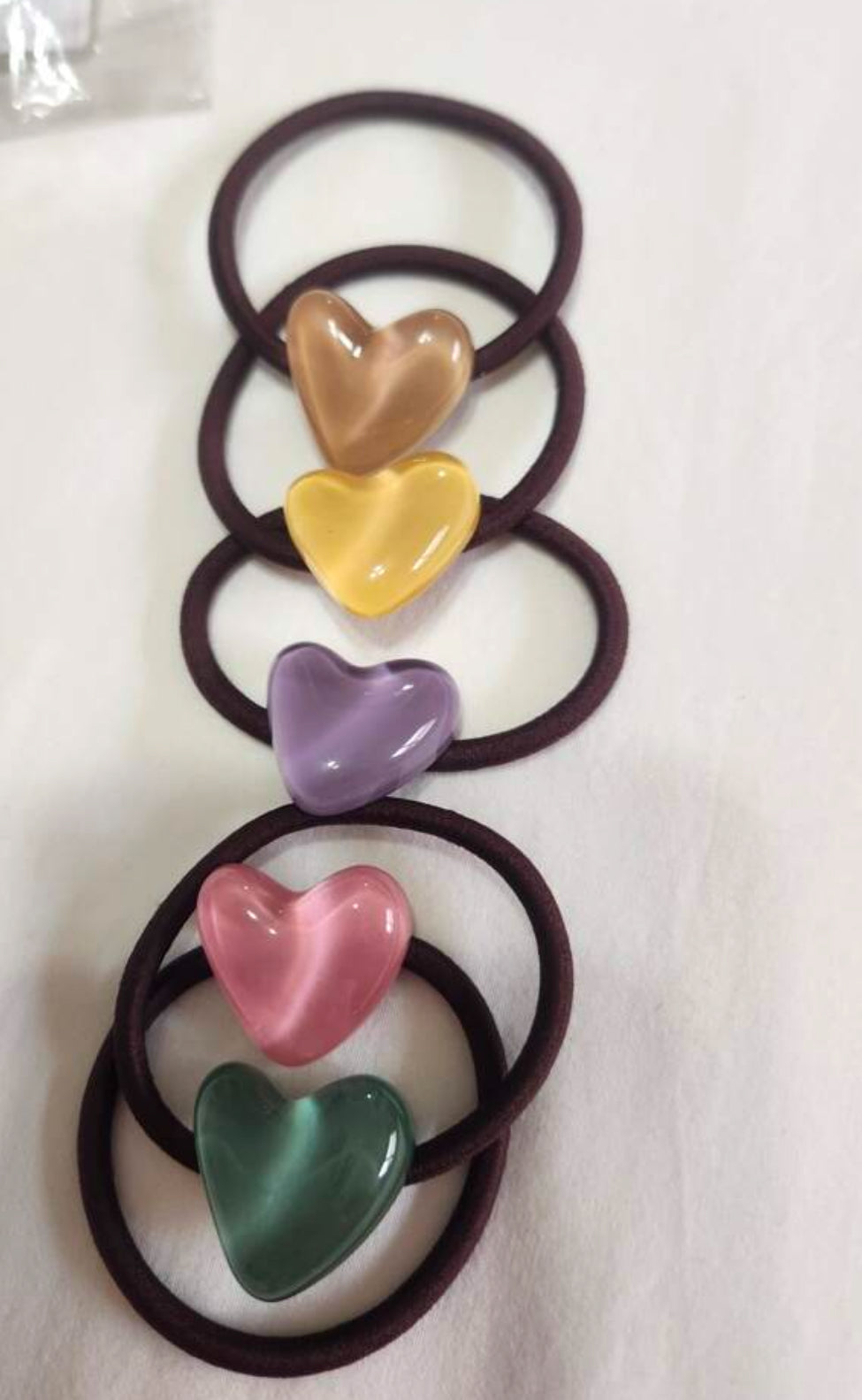 5PCS Heart Hair Ties