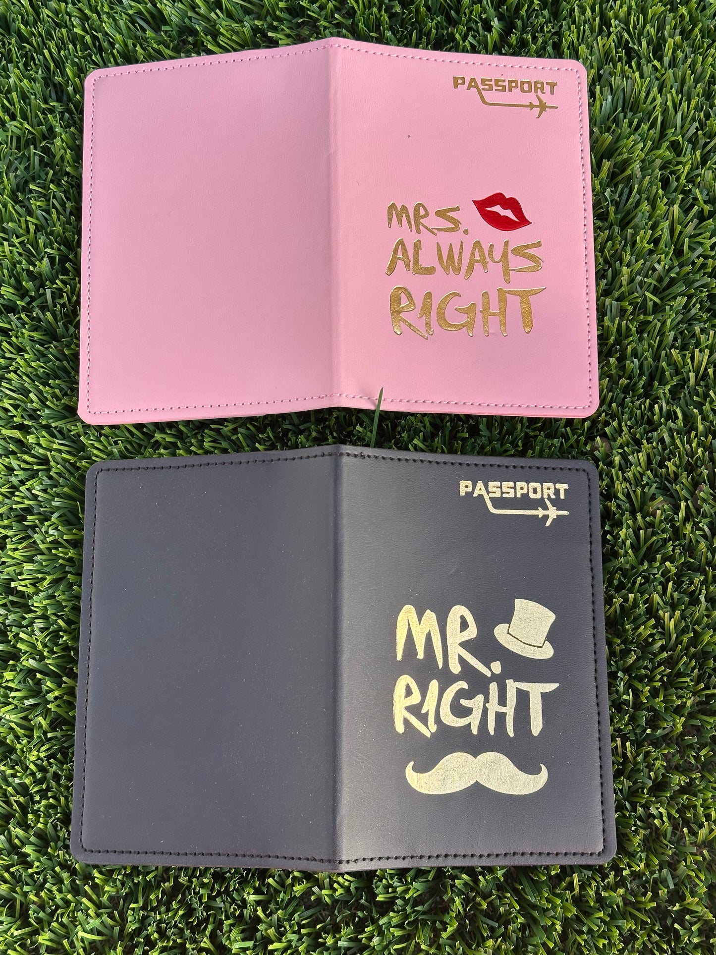 Wife and Husband Passport Cover