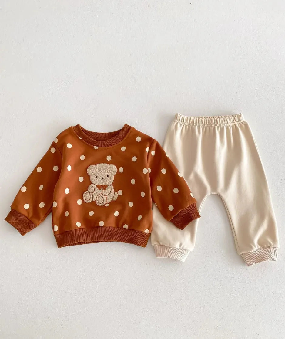 Girls/Boys Bear 2Pcs Sets