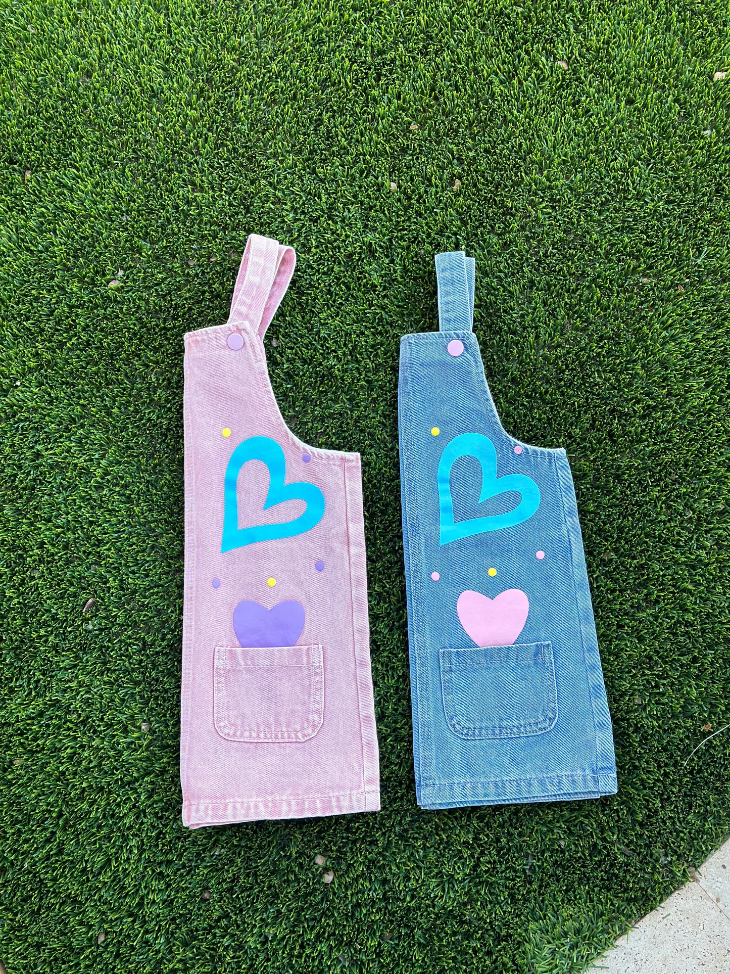 Ava Simpi Denim Overalls 2 Pcs Dress