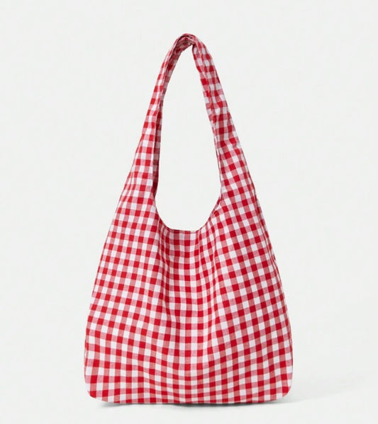 Plaid Shoulder Bag For Girls/ Moms