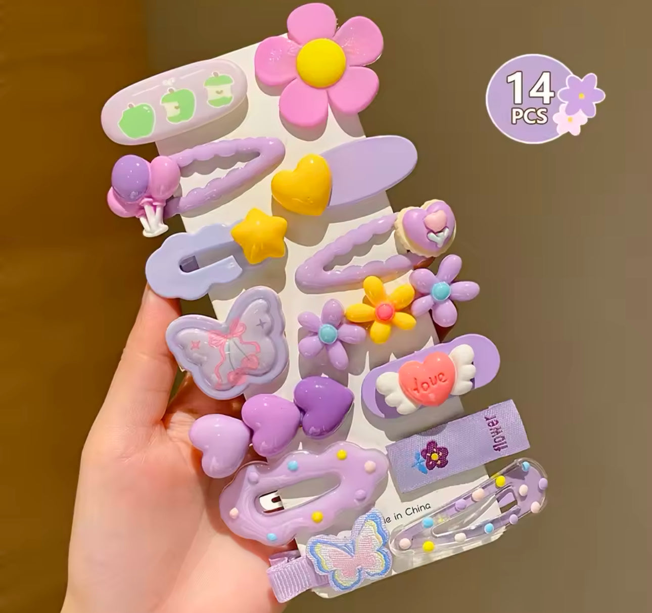 14 Pieces of Cute Purple Hair Clips Are Sweet and Versatile