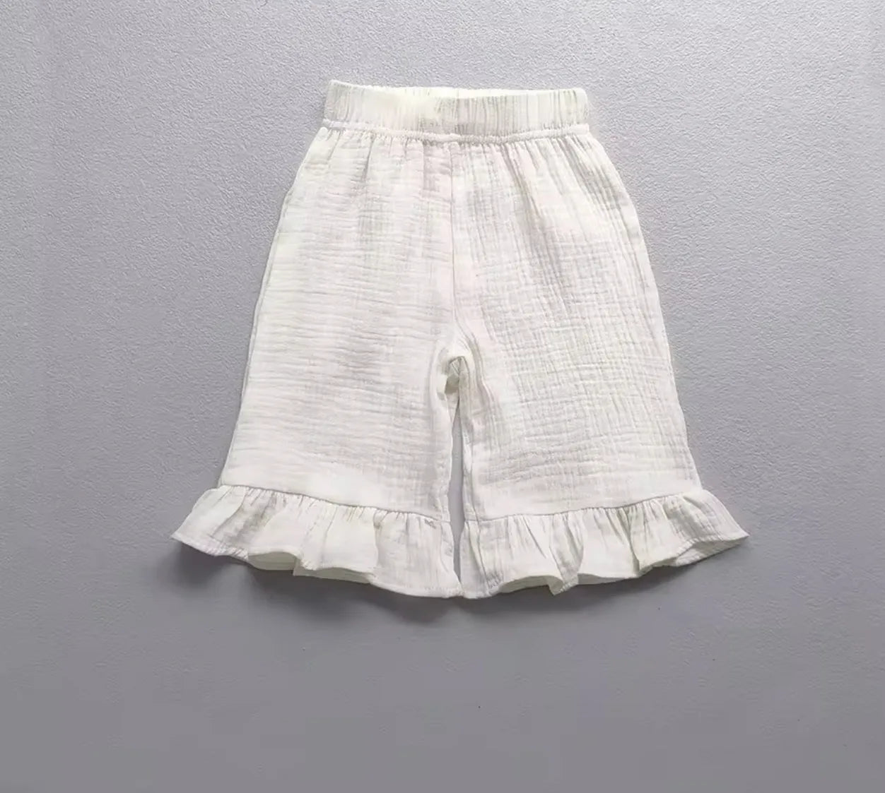 Girls Cotton Ruffled Flared Pants