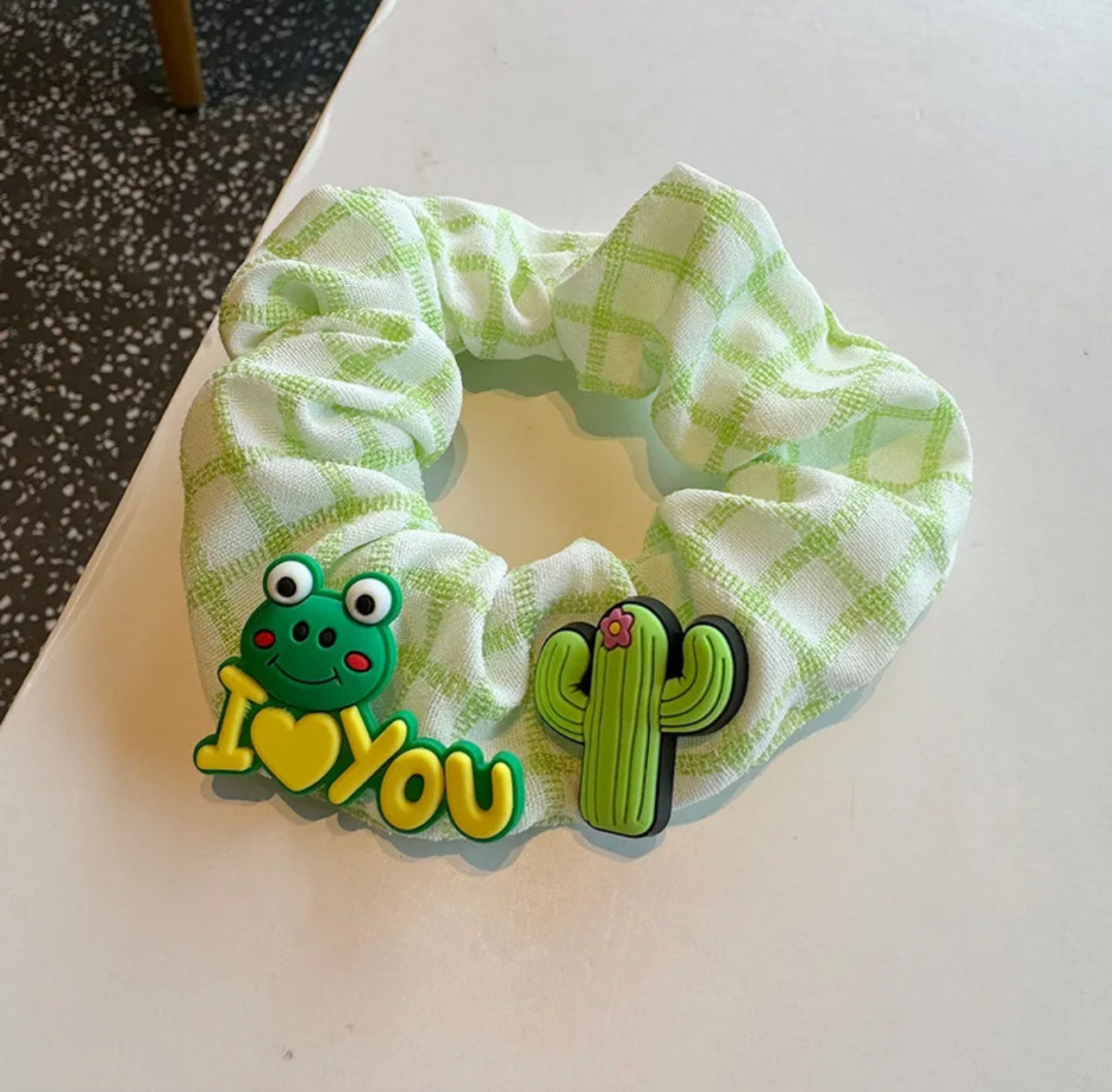 Elastic Cartoon green Hair ties