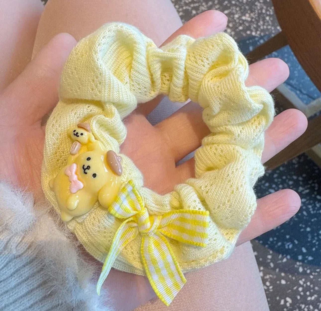 4Pcs Yellow Fun Hair ties Rubber sets