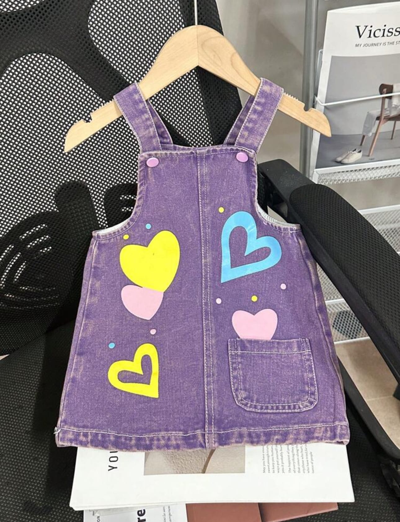 Ava Simpi Denim Overalls 2 Pcs Dress