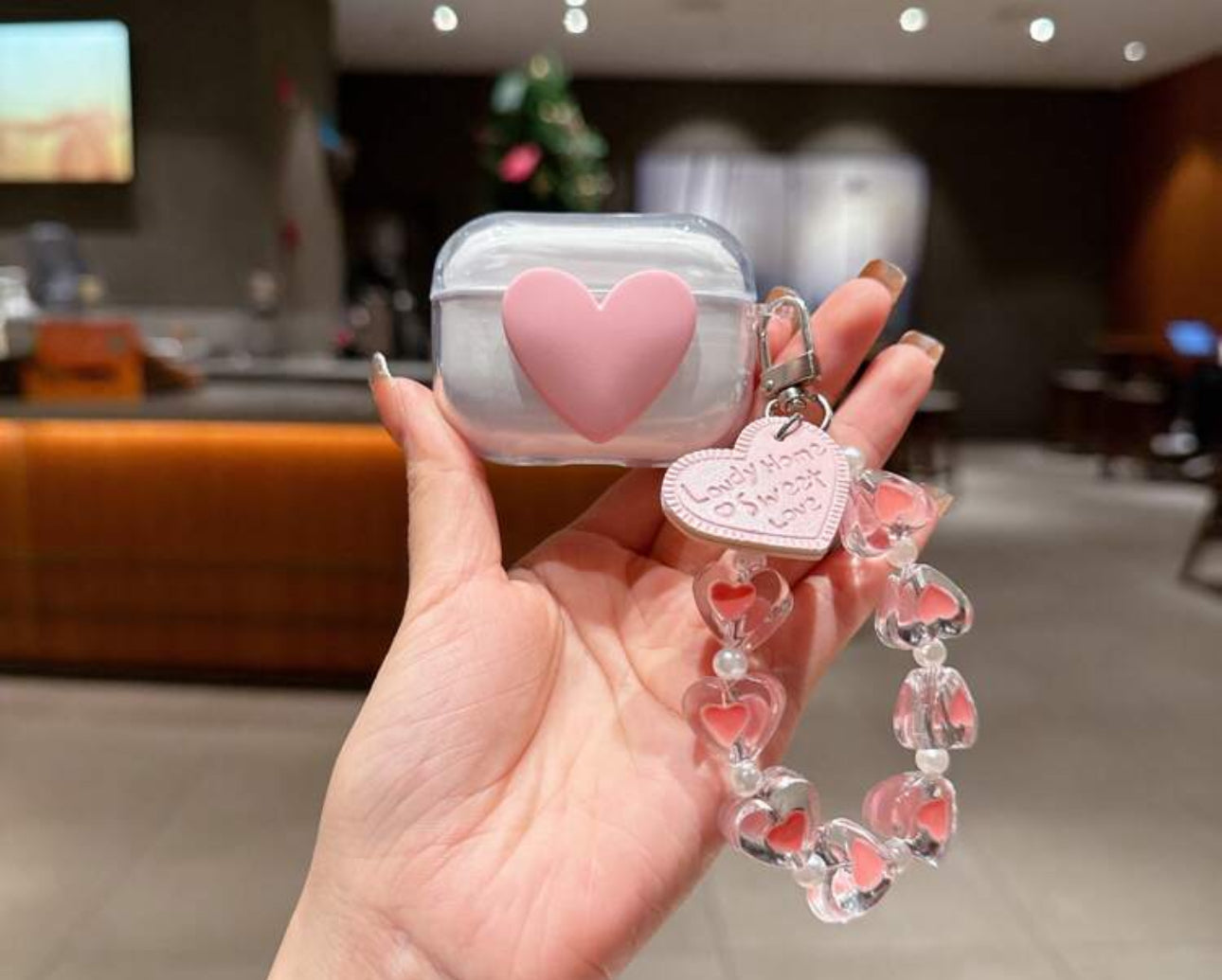 Heart Clear AirPods Case