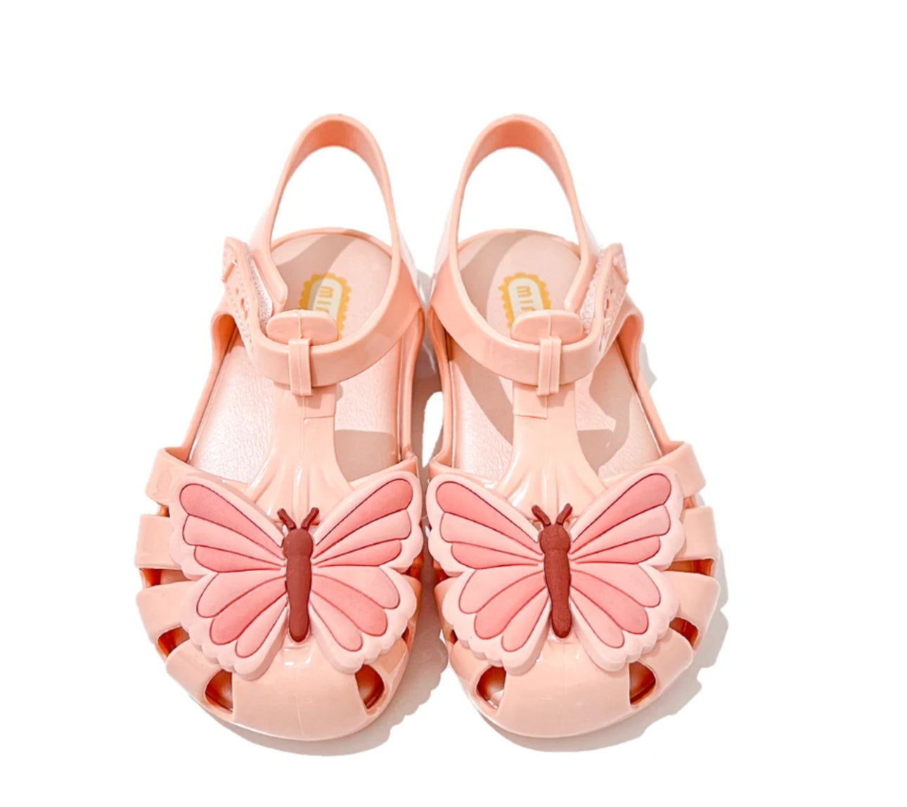 Butterfly Jelly Toddler girls shoes , comfy loop