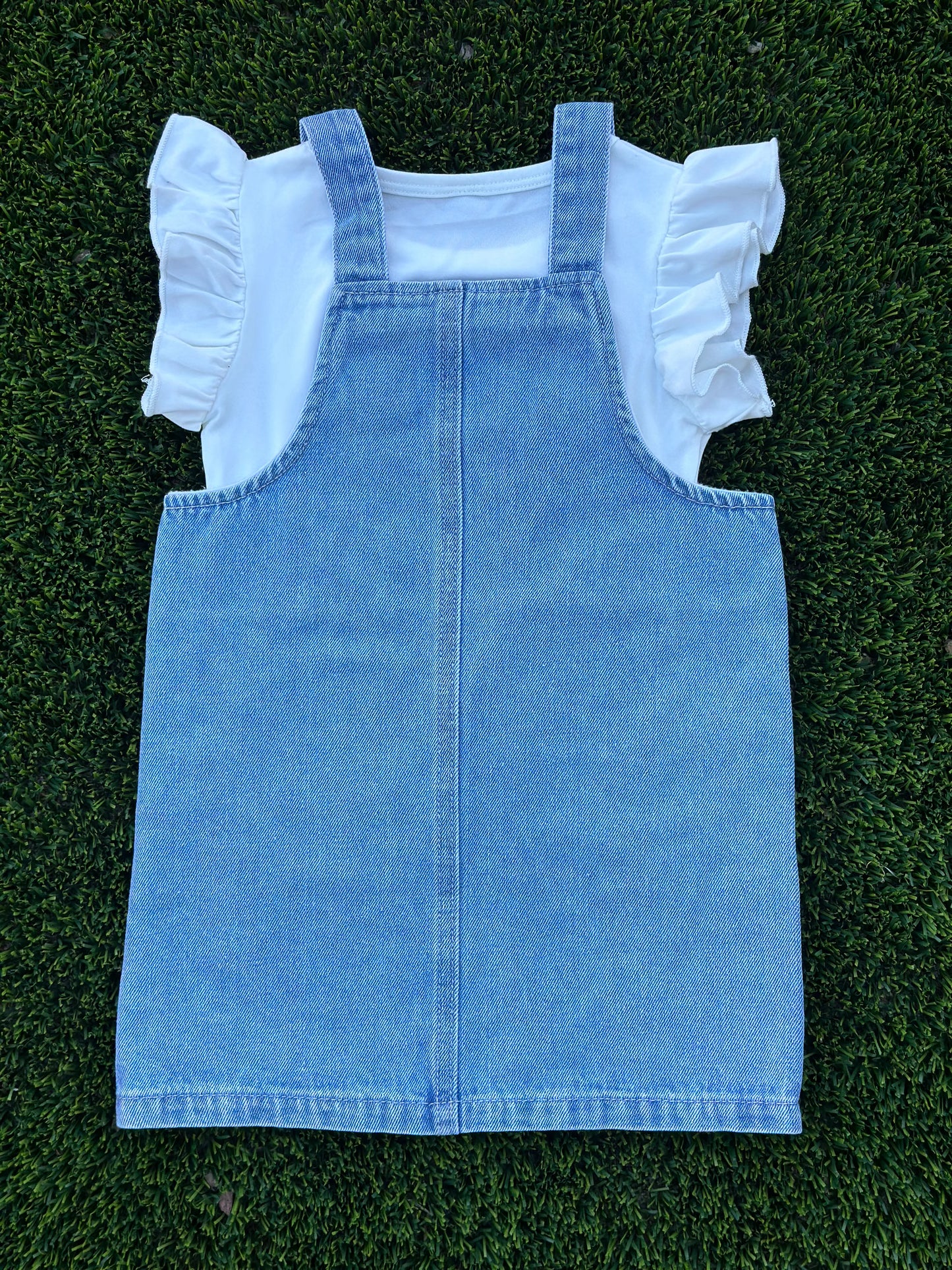 Ava Simpi Denim Overalls 2 Pcs Dress