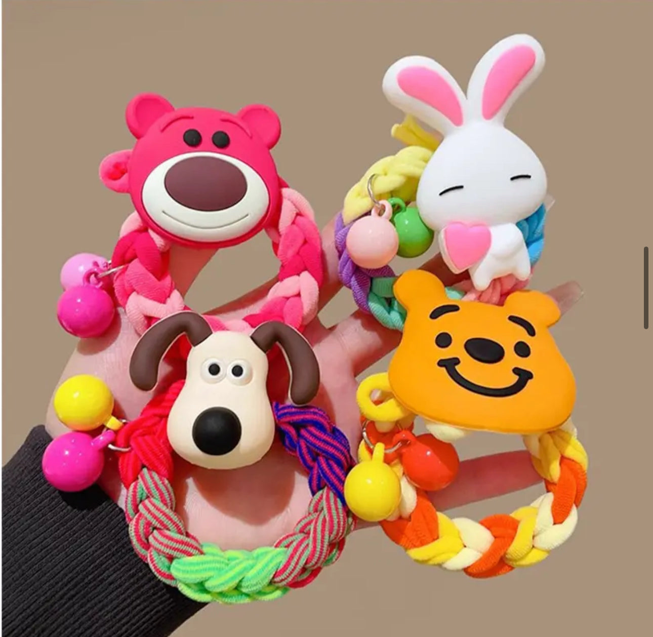 Children cute braided thick Elastic Hair ties for little girls