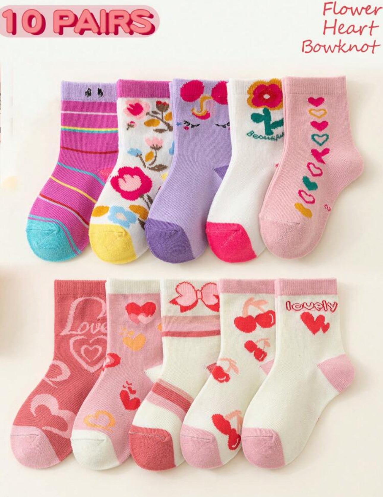 10PCS Socks For Girls